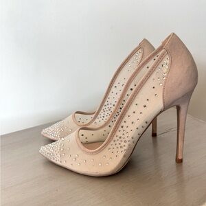 Blush (very light pink) heels. Size 9. Gently used.